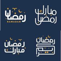 arabe calligraphie vecteur illustration pour blanc Ramadan kareem avec Orange conception éléments.