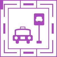 icône de vecteur de station de taxi