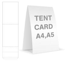 carte de tente découpée modèle de maquette de vecteur