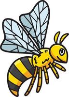 abeille dessin animé couleur clipart illustration vecteur