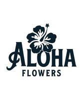 aloha fleurs aloha des plages logo T-shirt conception vecteur