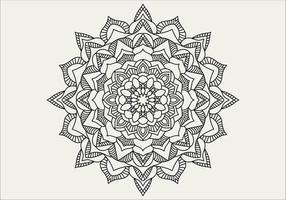 motif circulaire en forme de mandala avec fleur pour henné, mehndi, tatouage, décoration. ornement décoratif de style oriental ethnique. contour doodle main dessiner illustration vectorielle. vecteur