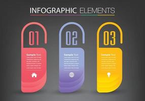 modèle de zone de texte moderne, infographie de bannière vecteur