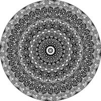 décoratif mandala avec Marin éléments et vagues sur blanc isolé Contexte. pour coloration livre pages. vecteur