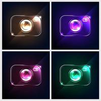 icône de caméra vecteur quatre couleurs