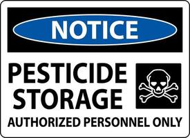 remarquer pesticide espace de rangement autorisé seulement signe sur blanc Contexte vecteur
