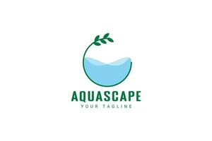 aquascape logo vecteur icône illustration