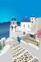 été vacances sur grec île vecteur illustrateur image