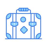 soigneusement ouvré icône conception de bagage sac dans branché style, Voyage bagages vecteur conception, valise icône