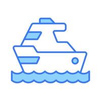 moteur yacht vecteur conception, bateau pour mer en voyageant icône, luxe navire pour voyage ou fête dans le océan