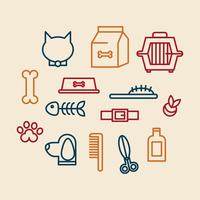 Icônes de toilettage pour animaux de compagnie vecteur