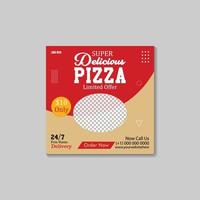 une boîte de Pizza cette dit aujourd'hui délicieux Pizza. vecteur