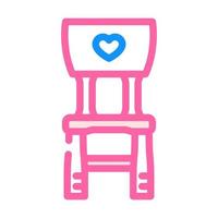 enfant Bureau chaise chambre Couleur icône vecteur illustration
