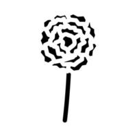 œillet fleur printemps glyphe icône vecteur illustration