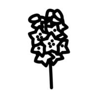 delphinium fleur printemps ligne icône vecteur illustration