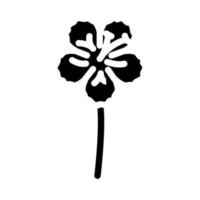 azalée fleur printemps glyphe icône vecteur illustration