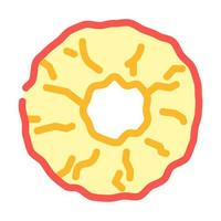pomme fruits secs couleur icône illustration vectorielle vecteur