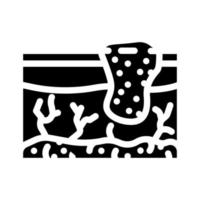 mélanome cancer glyphe icône vecteur illustration