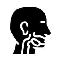oral cancer glyphe icône vecteur illustration