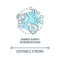 icône de concept de diversification de l & # 39; approvisionnement énergétique vecteur