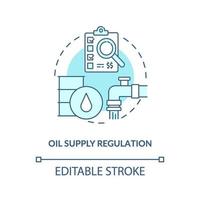 icône de concept de régulation de l & # 39; approvisionnement en huile vecteur