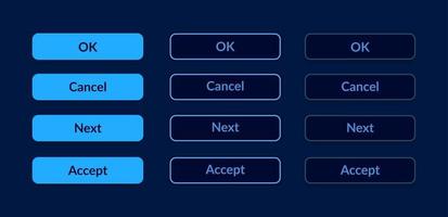 boutons d'option kit d'éléments d'interface utilisateur vecteur