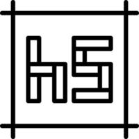 ligne icône pour monogramme hs vecteur