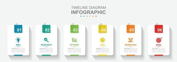 infographie affaires modèle. concept de Remarque papier conception vecteur. concept présentation. vecteur