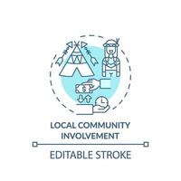 icône de concept de participation de la communauté locale vecteur