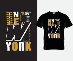 Nouveau york ville typographie t chemise conception. vecteur