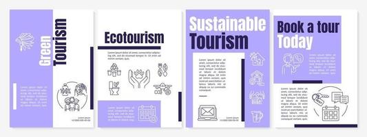 modèle de brochure de tourisme vert vecteur