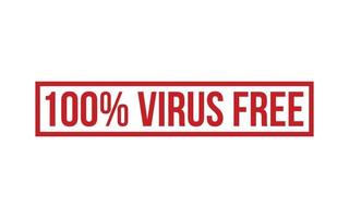 100 pour cent virus gratuit caoutchouc timbre joint vecteur
