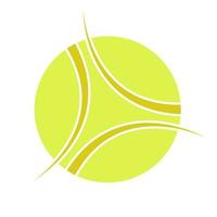 tennis logo Balle club, logotype bannière étiquette tennis sport vert vecteur