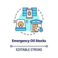 icône de concept de stocks de pétrole d'urgence vecteur