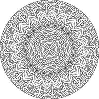 facile circulaire modèle dans forme de mandala pour henné, Mehndi, tatouage, décoration. décoratif ornement dans ethnique Oriental style. coloration livre page vecteur