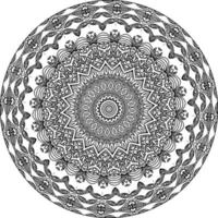 facile mandala, Facile mandalas fleurs coloration page sur blanc Contexte. vecteur