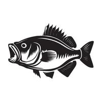 Saumon basse poisson icône isolé sur blanc Contexte. logo conception élément, étiqueter, emblème, marquer, marque marque vecteur illustration