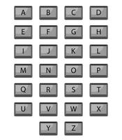 alphabet clavier boutons vecteur