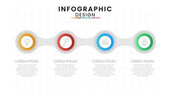 affaires Les données processus graphique concept. cercle infographie Icônes conçu pour moderne modèle Contexte vecteur