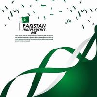 illustration de conception de modèle de vecteur de célébration de la fête de l'indépendance du pakistan