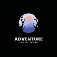 création de logo d'aventure vecteur