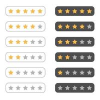 5 étoile notation, 0 à 5 étoile client Commentaires. vecteur illustration.