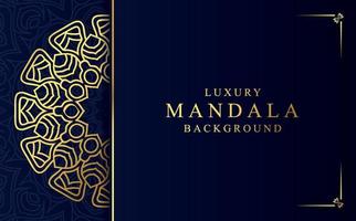 luxe d'or ornemental mandala Contexte. magnifique arabesque modèle mandala conception vecteur