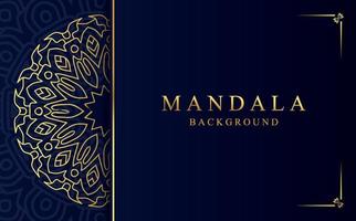 luxe ornemental mandala Contexte avec d'or arabesque modèle dans arabe style vecteur