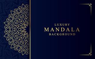 luxe d'or ornemental mandala Contexte. magnifique arabesque modèle mandala conception vecteur