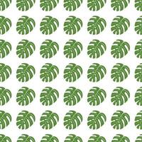 monstera - texture vectorielle continue de feuilles vertes. textile vecteur