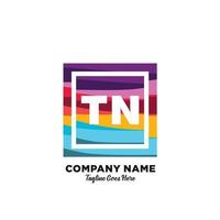 tn initiale logo avec coloré modèle vecteur. vecteur