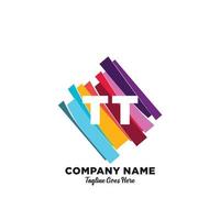 tt initiale logo avec coloré modèle vecteur. vecteur