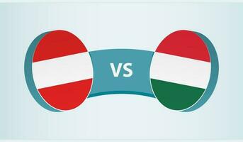 L'Autriche contre Hongrie, équipe des sports compétition concept. vecteur