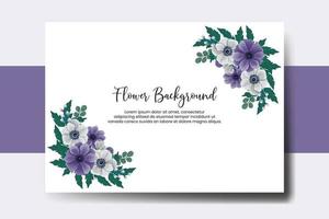mariage bannière fleur arrière-plan, numérique aquarelle main tiré anémone fleur conception modèle vecteur